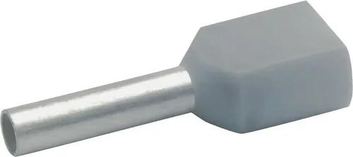 Klauke 870/10 Zwillings-Aderendhülse 2x0,75mm² isoliert grau 100 Stück