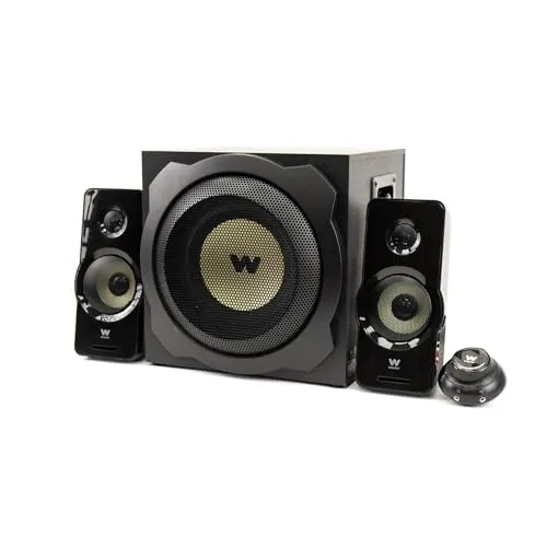Woxter Big Bass 260 - 2.1 Lautsprechersystem mit 150W, Holz-Subwoofer für beeindruckenden Klang, ideal für TV, PC und Konsolen