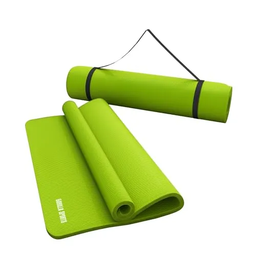 GORILLA SPORTS Yogamatte 190x60cm / 190x100cm - Rutschfest und Hautfreundlich - Sportmatte in Studioqualität, rutschfest und mit 1,5 cm Dämpfung für optimalen Komfort beim Yoga, Pilates oder Fitness-Training.