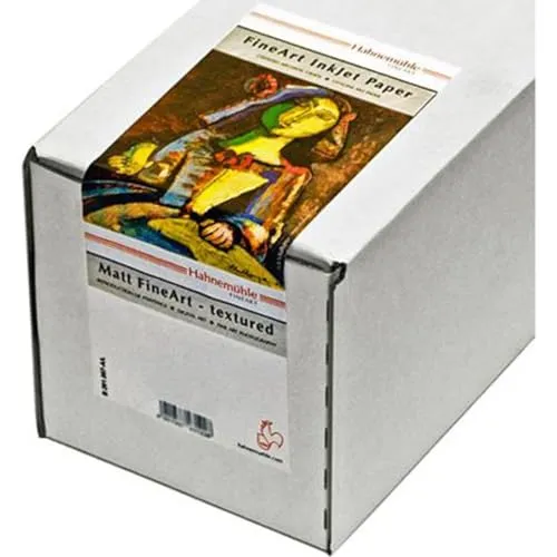 Hahnemühle 10643121 Digital FineArt German Etching Papier, 310 g/m², 44 Zoll Rolle, 1118 mm x 12 m, weiß