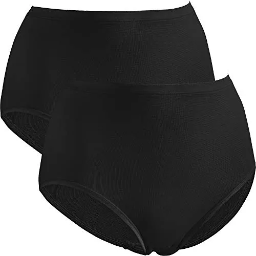 Erwin Müller Damen-Taillenslip 2er-Pack Modal schwarz Größe 38