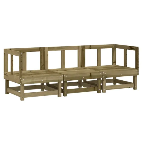 vidaXL 3-tlg. Garten-Lounge-Set aus Kiefernholz - Gartenmöbel aus imprägniertem Kiefernholz für mehr Witterungsbeständigkeit, ideal für gemütliche Stunden im Freien mit Familie und Freunden. Flexibles modulares Design für individuelle Gestaltung.