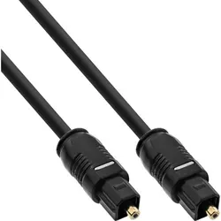 1m - Inline® OPTO Audiokabel, Toslink Stecker / Stecker