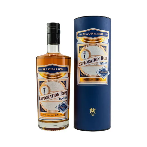 MacNair's 7 Years Old Exploration Rum Panama - 46% Vol. in Geschenkbox - Premium Rum aus Panama, 7 Jahre gereift, perfekt als Geschenk für Rum-Liebhaber und Genießer.