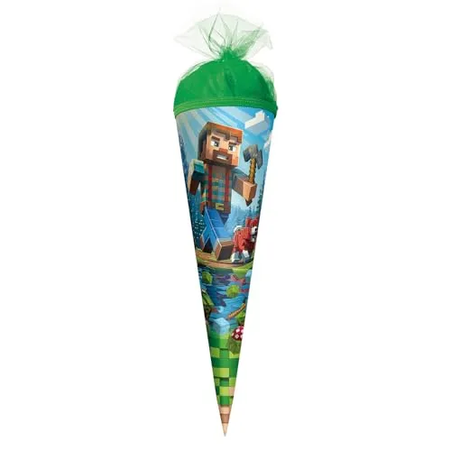 ROTH Motiv-Schultüte, Block Game, 50 cm, rund, Tüllverschluss