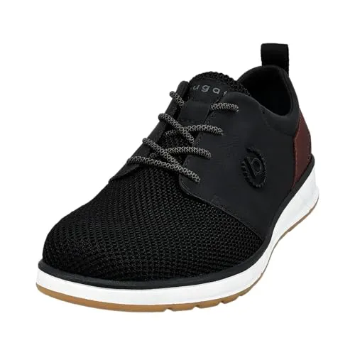 bugatti Herren Businessschuhe - Elegante Schnürer im Budapester Style - Herren-Schnürhalbschuhe mit Wechselfußbett, ideal für Büro und Freizeit. Hochwertiges Synthetik-Obermaterial und flache Laufsohle für optimalen Komfort.