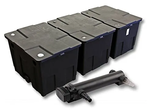 SunSun Komplettset CBF-350C Teichfilteranlage - Komplettset für Gartenteiche bis 90.000L, inklusive 36W UVC-Klärer für kristallklares Wasser und gesunde Teichbewohner. Einfache Handhabung und minimaler Wartungsaufwand.