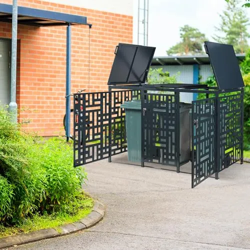 casa.pro Mülltonnenbox 3er Bernalda – Stilvolle und sichere Mülltonnenverkleidung