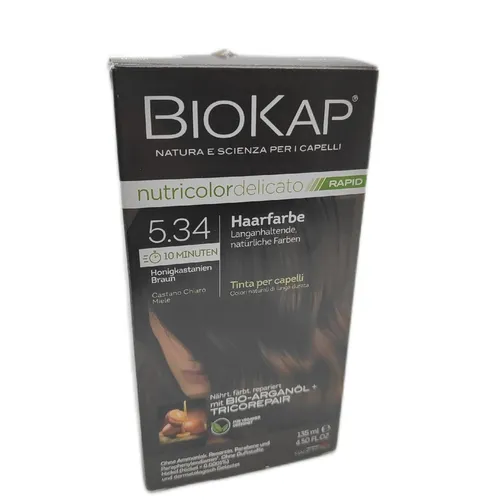 Biokap Haarfarbe Haarpflege Rapid 5 34 Honig Kastanienbraun intensive