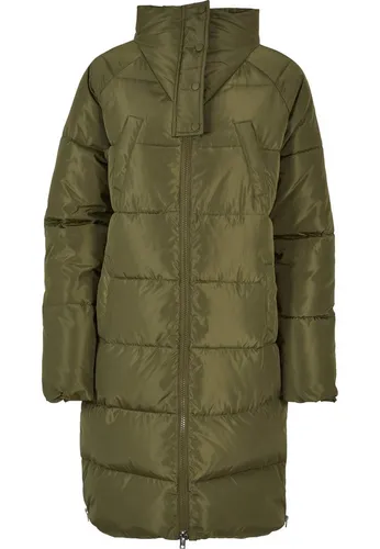 Winterjacke URBAN CLASSICS Damen High Neck Puffer Coat - Funktionsjacke für Damen, bietet optimalen Kälteschutz mit einem bequemen Oversize-Schnitt und Stehkragen für zusätzlichen Komfort.