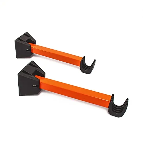 Relaxdays Fahrradhalter 2er Set, Klappbar, Fahrrad Wandhalterung, orange-schwarz