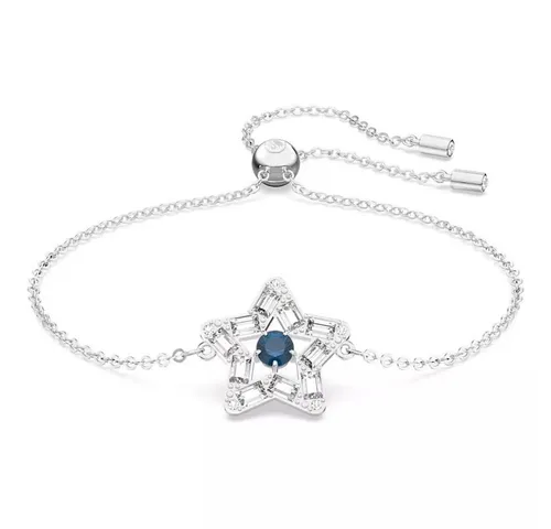 Swarovski Stella Armband 5639187 - Perlenarmband für Damen mit Sliding-Verschluss, aus rhodiniertem Metall und funkelnden Swarovski-Kristallen in elegantem Weiß - perfekt für besondere Anlässe.