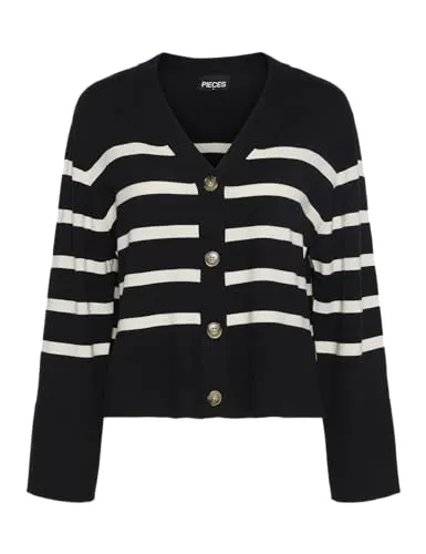 PIECES Pcsia Ls Cardigan Noos Bc - Stylische Strickjacke für Damen von PIECES, perfekt für jeden Anlass und angenehm zu tragen.