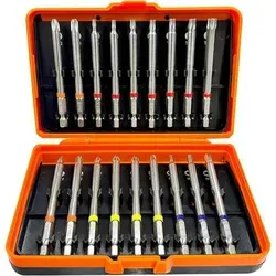 Bitsatz 18teilig CrV PH PZ Torx Hex Magnetspitzen Einheitsgröße Set 1