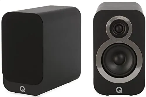 Q Acoustics Q 3010i Regaldiffusoren (Paar), schwarz - Regal-Lautsprecher in elegantem Schwarz, bieten beeindruckenden Klang und einfache Installation für ein optimales Hörerlebnis.