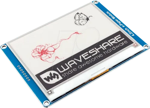 DEBO EPA 4.2 RD - ePaper Display für Raspberry Pi - 4,2'' E-Ink Display mit extrem niedrigem Stromverbrauch und großem Betrachtungswinkel, ideal für Regaletiketten und Industrieinstrumente.
