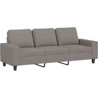 vidaXL 3-Sitzer-Sofa Taupe - Modernes Design - Sofa in taupe mit robustem Metallgestell und atmungsaktivem Stoff für hohen Komfort. Ideal zum Entspannen und ein echter Blickfang in jedem Wohnraum.