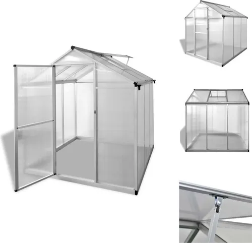 vidaXL Gewächshaus Verstärkt Aluminium 3,46 m³ - Gewächshäuser