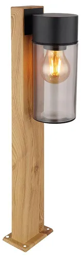 Moderne Außenlampe Wegeleuchte in Holzoptik