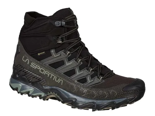 LA SPORTIVA Ultra Raptor II Mid GTX Black/Clay - Hochwertige Wanderschuhe für Herren, perfekt für Camping und Wandern. Mit innovativer GTX-Technologie bieten sie optimalen Komfort und Leichtigkeit für maximale Leistung.
