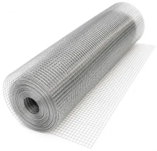 Niederberg Metall Volierendraht 25m x 100cm - Feuerverzinkt & Vielseitig - Gartennetze: Robuster, feuerverzinkter Maschendrahtzaun (19x19 mm) ideal für Volieren und Käfige. Wetterfest, flexibel und einfach zu verarbeiten - der perfekte Schutz für Kleintiere und vielseitig einsetzbar im Garten.