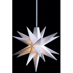 weisser Baby LED-Stern Decotrend Sterntaler 8 cm - stimmungsvolle Innenbeleuchtung, stabil und ideal für festliche Dekoration