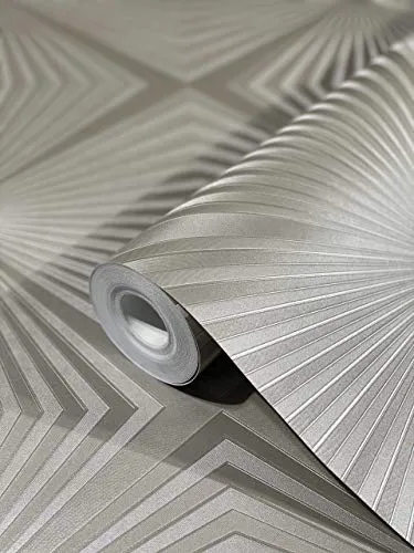 Harald Glööckler Vlies Tapete Grafisch grau silber in weiß von marburg