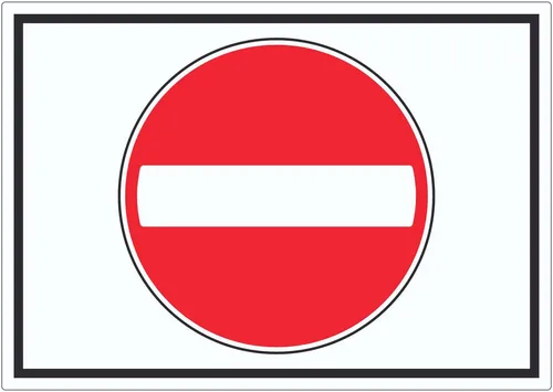 HB-Druck Aufkleber Kein Eingang Symbol Aufkleber, wetterfest, UV-beständig, kratzfest