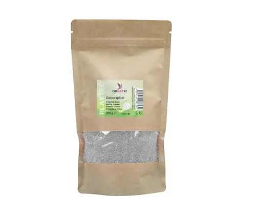 CREARTEC Colouraplast - Kunststoffperlen/Schmelzgranulat - Farbe: transparent - Menge: 200g - Ideal für Fensterbilder, Mobiles und kleine Kunstwerke - Witterungsbeständig - Made in Germany