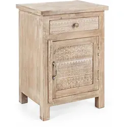 Nachttisch Mayra aus Mangoholz, 44 cm von Bizzotto