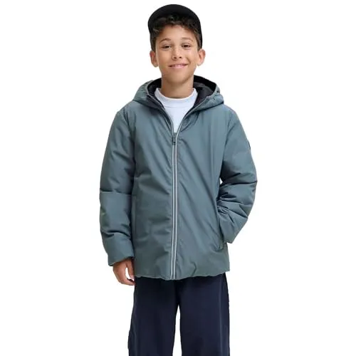 JACK & JONES JUNIOR JJEBROOK REVERSIBLE JACKET SN JNR - Funktionsjacke für Jungen in Größe 176, leicht und pflegeleicht aus 100% Polyester, ideal für Sport und Outdoor-Aktivitäten, mit praktischen Eingrifftaschen und modischem Markenlabel.