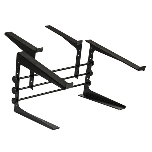 Fame DJ Multi-Stand - Höhenverstellbarer Laptop Stand für DJs - Laptop-Ständer für DJs, höhen- und breitenverstellbar mit rutschfestem Standfuß für sicheren Halt. Ideal für Pioneer DDJ-1000 und andere Controller.
