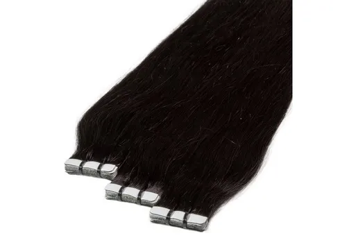 hair2heart Echthaar-Extension Premium Tape Extensions #4/0 Dunkelbraun 50cm