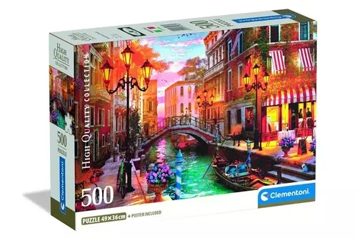 CLE puzzle 500 Compact Sunse over Venice 35586 Clementoni 8005125355860