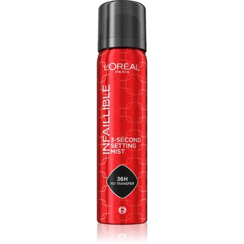 L’Oréal Paris Infaillible 36H Make-up Fixierspray 75 ml - L’Oréal Paris Infaillible 36H, 75 ml, sorgt für langanhaltendes Make-up ohne Glanz oder Flecken. Einfach auftragen und Ihr Look bleibt perfekt, selbst nach Stunden. Wasserfest und ideal für den täglichen Einsatz.