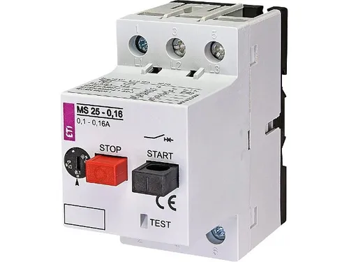 Produktbild Motorschutzschalter 4-6,3A CE-zertifiziert mit Start-Stop-Funktion