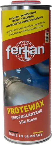 FERTAN PROTEWAX 1 Liter - Transparenter Langzeitkorrosionsschutz - Grundierung für optimalen Korrosionsschutz, transparent und ideal für Metalloberflächen, hergestellt in Deutschland.