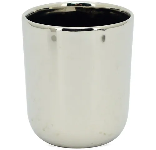 matches21 HOME & HOBBY Blumentopf Übertopf silber glanz rund Ø 11 cm (1 St)