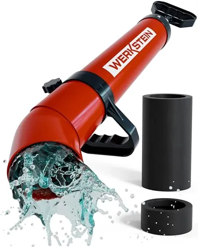 WERKSTEIN Rohrreinigungspumpe - Hochdruck Abflussreiniger für Bad, Küche und WC, effektiv und umweltfreundlich, Made in Germany