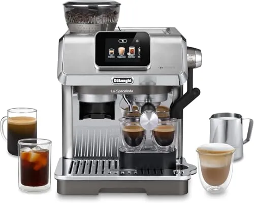 DELONGHI La Specialista Touch EC9455.M - 7 Kaffeespezialitäten Espressomaschine - Siebträgermaschinen mit 7 Kaffeespezialitäten und schneller Aufheizzeit von nur 20 Sekunden für perfekten Genuss zu Hause.