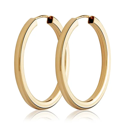 Paar 30mm Creolen 375 Gelbgold 9 Karat - Elegante 30mm Creolen aus 375 Gelbgold, perfekt für jeden Anlass. Zeitloses Design, das jedem Outfit einen Hauch von Glamour verleiht. Ideal als Geschenk oder für den eigenen Stil! Jetzt entdecken!