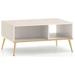 Wohnzimmertisch Selgin - Beige, 60 cm Breite - Stilvoller Couchtisch in Beige, ideal für Ihr Wohnzimmer. Hochwertige Materialien und praktische Maße (B: 60 cm, H: 41,9 cm). Jetzt 10€ Willkommens-Gutschein bei Newsletter-Anmeldung sichern!