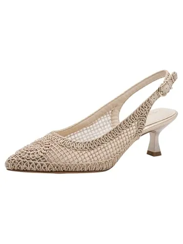 Tamaris Damen Sling Pump metallic, Stilettoabsatz, 41 EU in gold von Tamaris