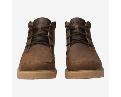 Clarks Schnürboots Herren 31363339373635 Braun 44 EU - Hochwertige Leder-Sneaker - Sneaker aus weichem Leder mit individueller Schnürung für optimale Passform. Atmungsaktiv und flexibel, ideal für herbstliche Tage. Profilierte Gummisohle für rutschfesten Halt.