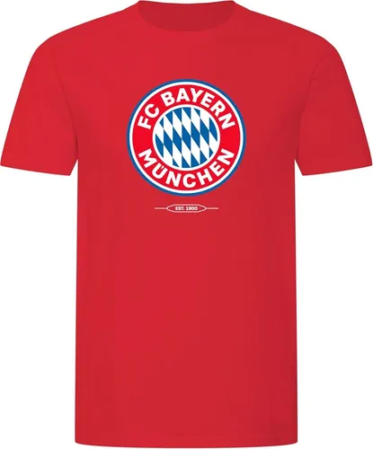 FC Bayern München I T-Shirt Essential I Herren I Rot I L - Sportfan T-Shirt für echte Bayern-Fans, mit gedrucktem Logo und normaler Passform aus 100% Baumwolle. Zeige deine Unterstützung für den Rekordmeister!