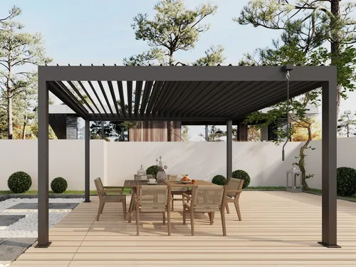 KONIFERA Pavillon Pergola Alhambra Steel, verschiedene Größen, ohne Seitenteile