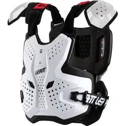 LEATT CHEST PROTECTOR 3.5 PRO WHT - 5021400261 - Brustpanzer mit verstellbaren Schulterschützern, bietet leichten, zertifizierten Aufprallschutz und optimalen Tragekomfort. Ideal für Rennfahrer, belüftet und kompatibel mit Leatt Nackenstützen.