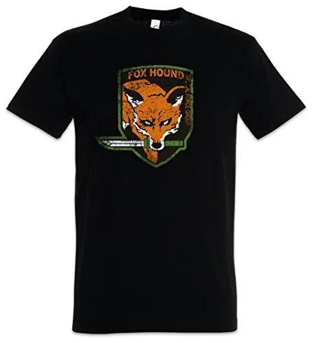 Urban Backwoods Foxhound Logo Herren T-Shirt Schwarz Größe 2XL