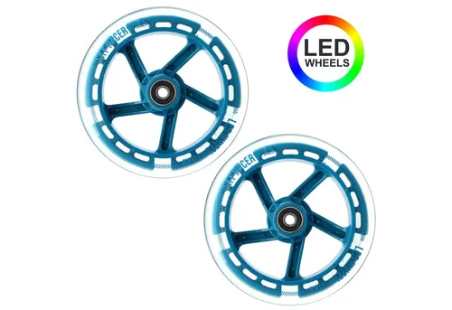 Apollo Cityroller Ersatzräderset Pro Wheels für City Scooter 145 mm - Wheel Set, LED Wheels