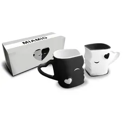 MiaMio Kaffeeservice Küssende Tassen Geschenk Set